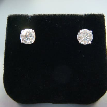 Diamond stud earrings